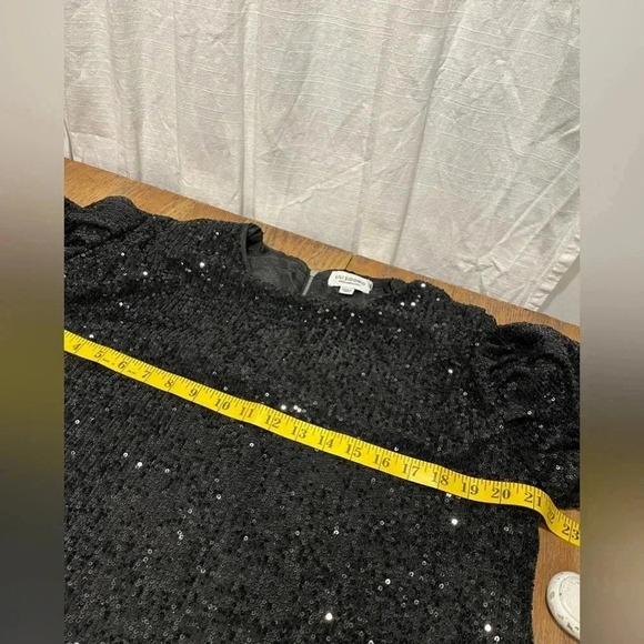 📍 LILI SIDONIO MOLLY BRACKEN Black  Sequin Mini Dress size M/L - Picture 7 of 9